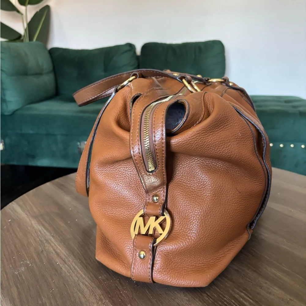 Michael Kors Timeless Brown Leather Satchel - Picture 8 of 16